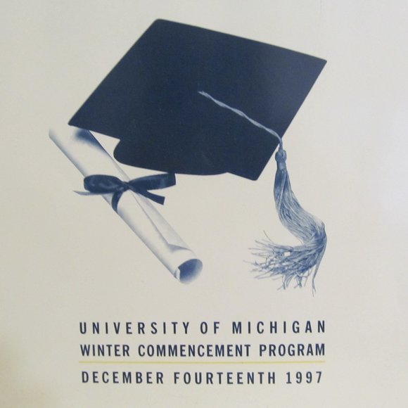University of Michigan 1997 Winter Commencement Program Crisler Arena - Picture 4 of 13